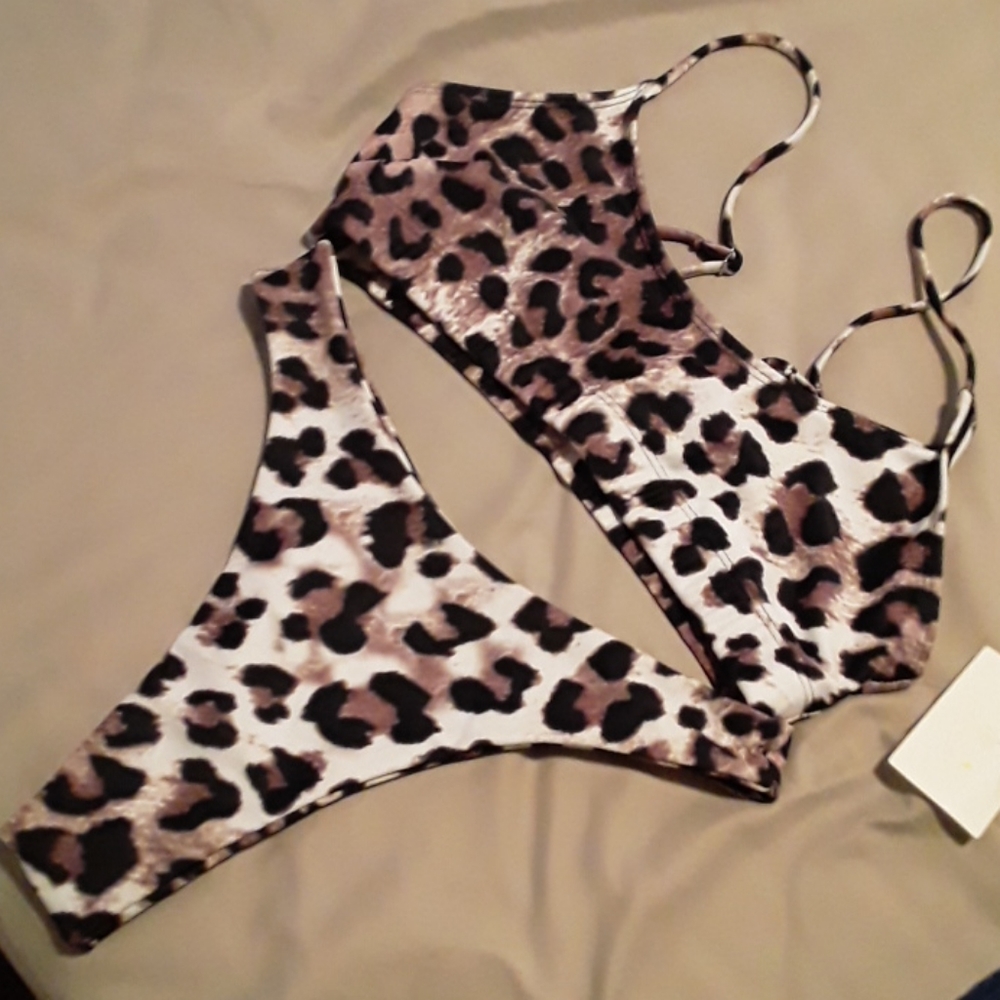 Leopard print swimsuit